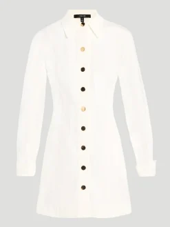 Alexa Denim Seamed Mini Dress