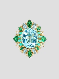 Aqua Poseidon Ring