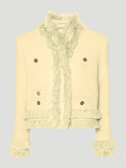 Aria Tweed Jacket in Yellow