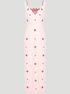 Arlene Crystal-Embellished Crepe Dress