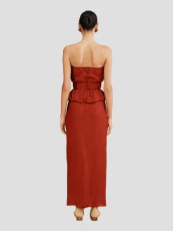 Aurelia Ruched Strapless Top