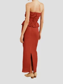 Aurelia Ruched Strapless Top