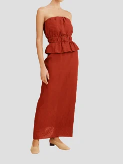Aurelia Ruched Strapless Top