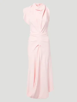 Backless Scarf Midi-Dress