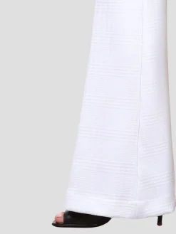Bellini Flare Leg in White Jacquard