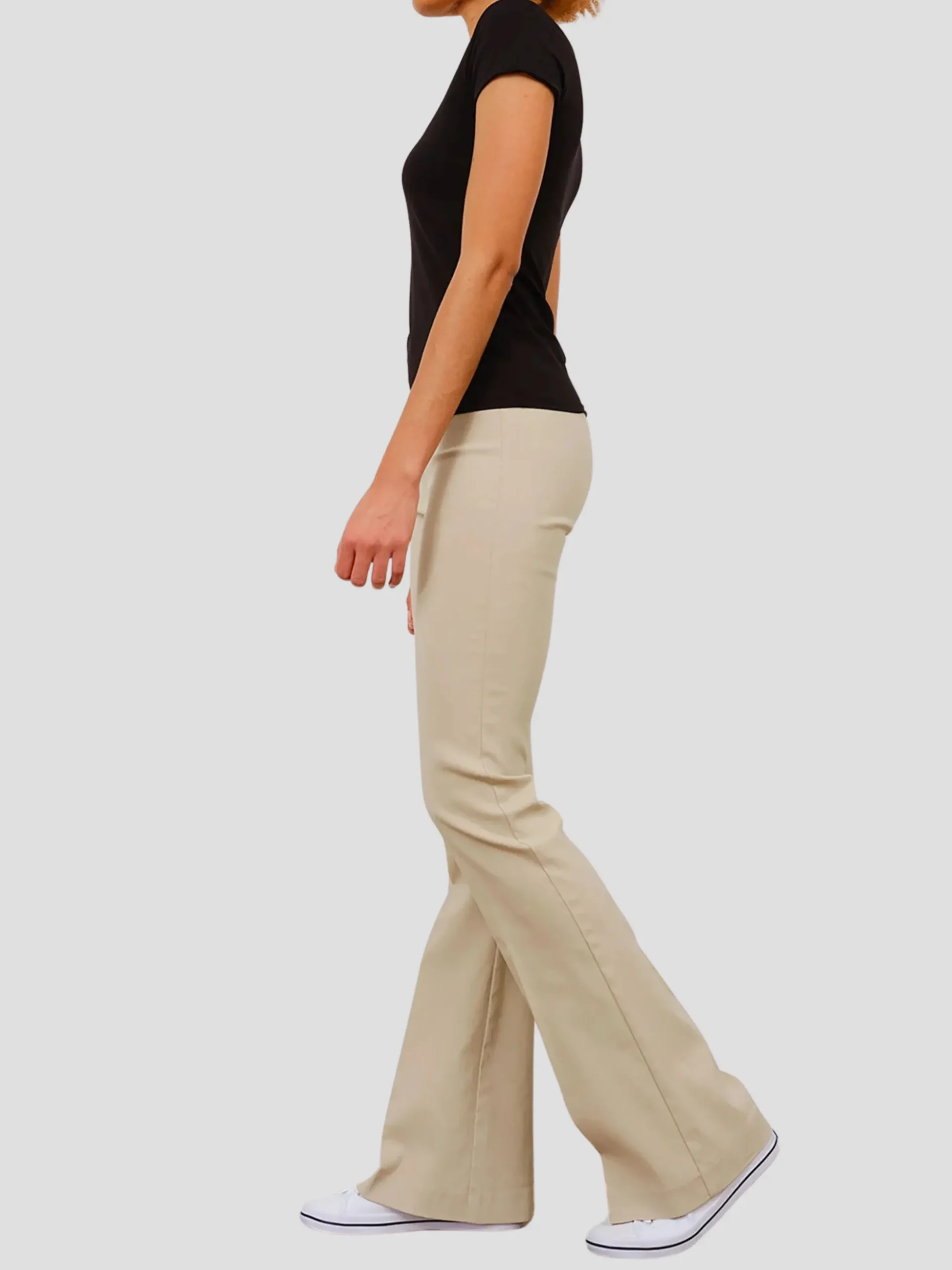 Bellini Flare Leg Pant in Beige