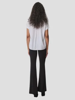 Bellini Flare Pant in Black Crepe