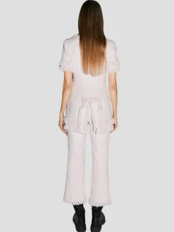 Beverly Cropped-Flared Tweed Pants in Lavender