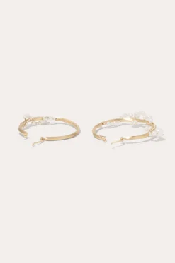 Blast Off Pearl and White Topaz Gold Vermeil Earrings