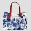 Blue Roma Printed Tote Bag