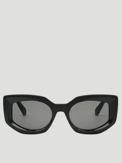 Bold Cat-Eye Black Acetate Sunglasses