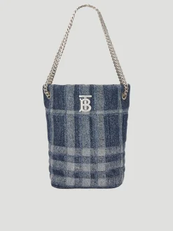 Burberry Small Lola Denim Bucket Bag