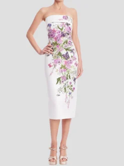 Butterfly Print and Applique Dress
