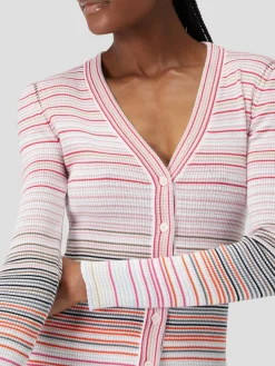 Buttoned Cardigan in Pink Light Tones