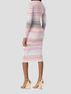Buttoned Cardigan in Pink Light Tones