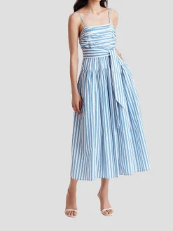 Cameron Ruched Tiered Midi Dress