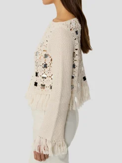 Camilla Mirror Long Sleeve Fringe Top