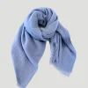 Cassia Quadra Light Blue Cashmere Scarf