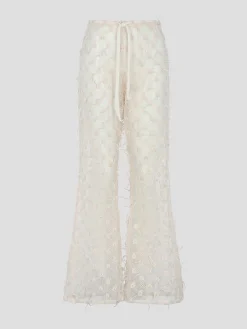 Chantilly Embroidered Cotton Pants