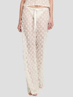 Chantilly Embroidered Cotton Pants