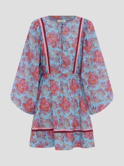 Coquille Batwing Mini Smock Dress