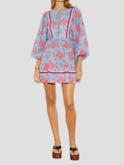 Coquille Batwing Mini Smock Dress