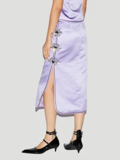Dario Crystal-Embellished Midi Skirt