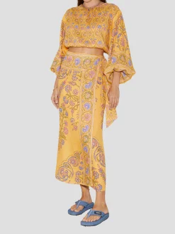 Darjeeling Full Sleeve Crop Top