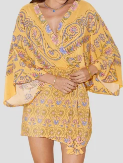 Darjeeling Silk Mini Robe Dress