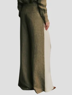 Demie Pant with Combo in Military and White