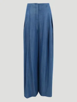 Drew Wide-Leg Tencel Pant in Indigo