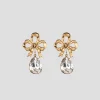 Eloise Crystal Gold Plated Bow Stud Earrings
