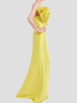 Fan Gown in Yellow