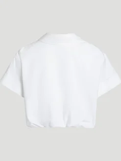 Forever and Always Cotton Cropped Shirt in White
