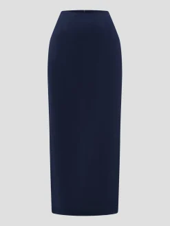 Gigi Satin Pencil Skirt