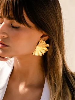 Ginko Leaf Earrings