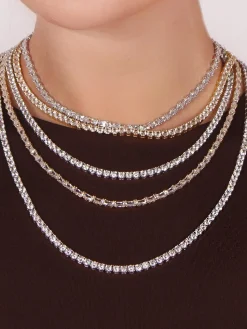 14.5" Gold Baguette Necklace