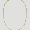 20" Gold Baguette Tennis Necklace