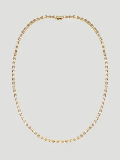 20" Gold Baguette Tennis Necklace