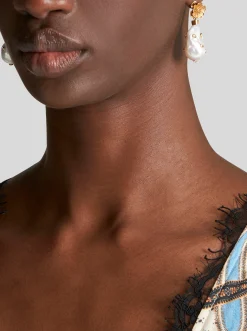 Gold Floral Earrings