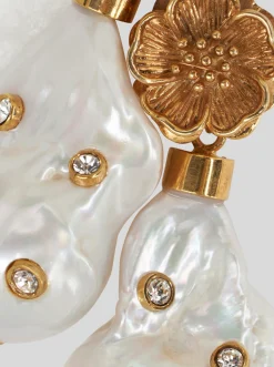 Gold Floral Earrings