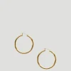 Gold Large Sleek Hoop Earrings