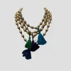 Gold Necklace with Multi Tassels