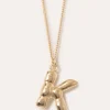 Gold Plated K Pendant with Chain