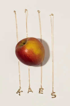 Gold Plated S Pendant with Chain