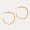 Gold Vermeil Hammered Hoop Earrings