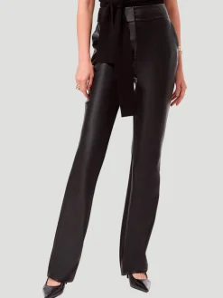 Iris Straight Leg Faux-Leather Pant