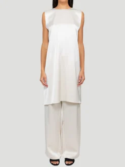 Ivory Barb Tie Tunic Top