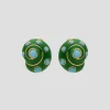 Jade/Turquoise Snail Dots Earrings