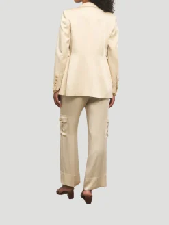 June Satin Belted Blazer